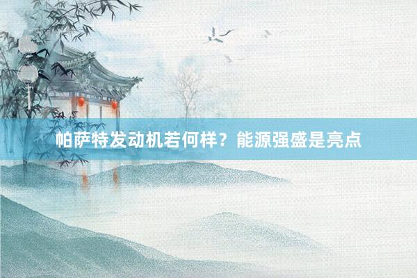 帕萨特发动机若何样？能源强盛是亮点