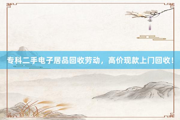 专科二手电子居品回收劳动，高价现款上门回收！
